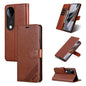 For vivo S19 AZNS Sheepskin Texture Flip Leather Phone Case(Brown)
