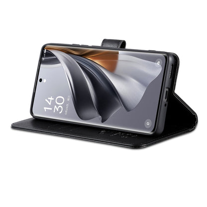 Pour l'étui de téléphone en cuir à rabat texturé en peau de mouton AZNS pour vivo S19 Pro (noir)