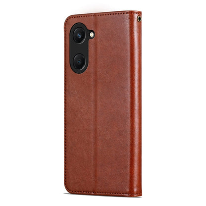 For vivo Y37 / Y37m / Y36t 5G AZNS Sheepskin Texture Flip Leather Phone Case(Brown)