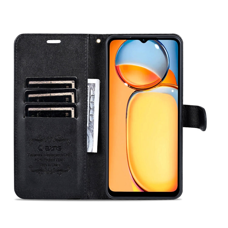 For vivo Y18 / Y18s AZNS Sheepskin Texture Flip Leather Phone Case(Black)