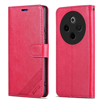 Pour étui de téléphone en cuir rabattable à texture de peau de mouton AZNS pour vivo Y300 Pro (rouge)