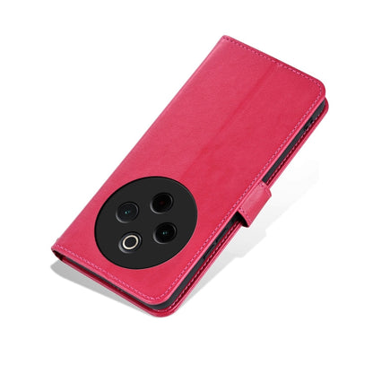Pour étui de téléphone en cuir rabattable à texture de peau de mouton AZNS pour vivo Y300 Pro (rouge)