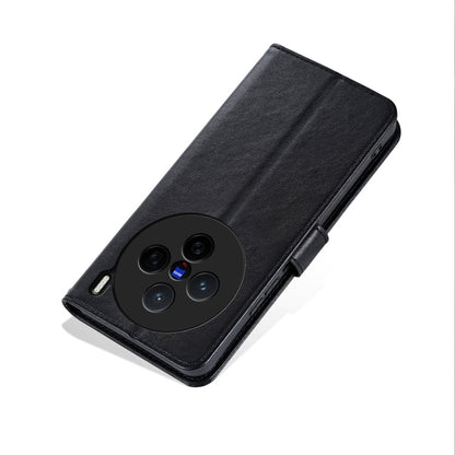 For vivo X200 AZNS Sheepskin Texture Flip Leather Phone Case(Black)