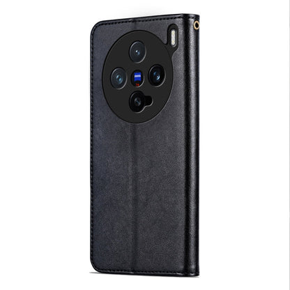 For vivo X200 Pro mini AZNS Sheepskin Texture Flip Leather Phone Case(Black)