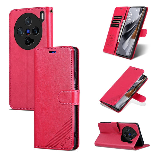 For vivo X200 Pro mini AZNS Sheepskin Texture Flip Leather Phone Case(Red)