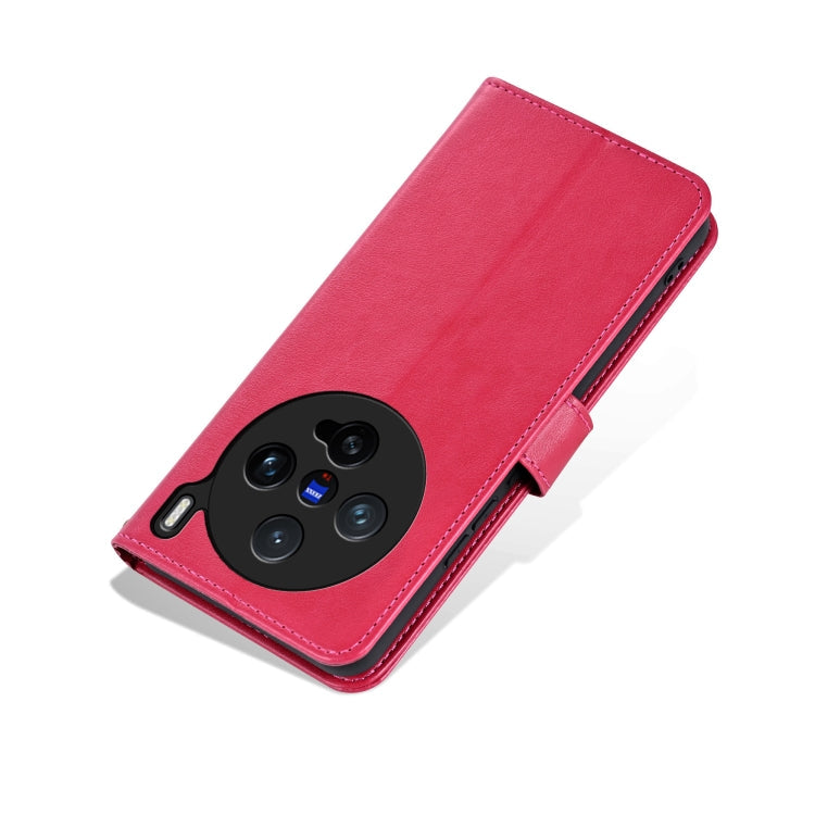 For vivo X200 Pro mini AZNS Sheepskin Texture Flip Leather Phone Case(Red)