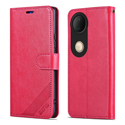 For vivo S20 AZNS Sheepskin Texture Flip Leather Phone Case(Red)