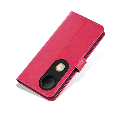 For vivo S20 AZNS Sheepskin Texture Flip Leather Phone Case(Red)