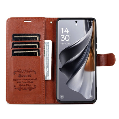 For vivo S20 AZNS Sheepskin Texture Flip Leather Phone Case(Brown)