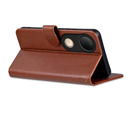 For vivo S20 AZNS Sheepskin Texture Flip Leather Phone Case(Brown)