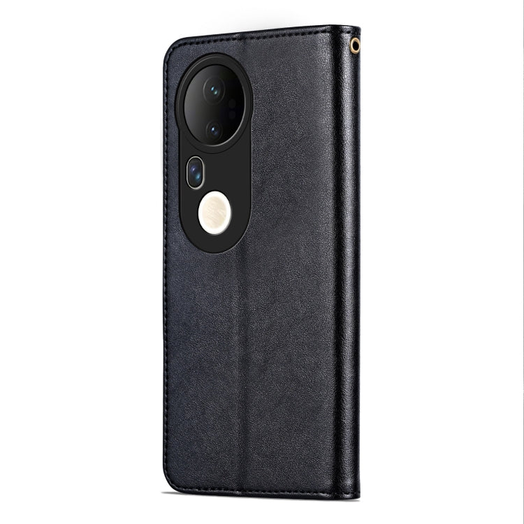 Pour étui de téléphone en cuir à rabat texturé en peau de mouton AZNS pour vivo S20 Pro (noir)