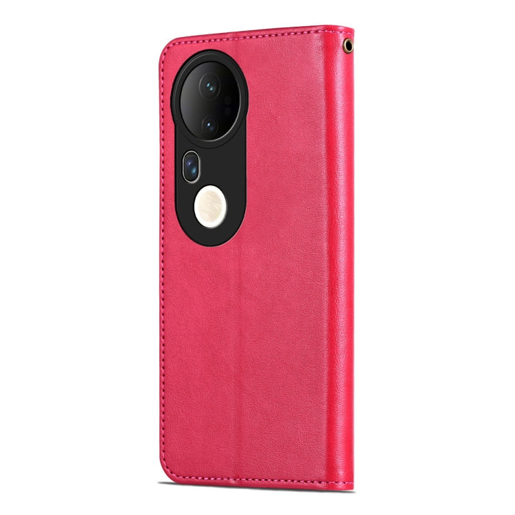 For vivo S20 Pro AZNS Sheepskin Texture Flip Leather Phone Case(Red)