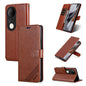 For vivo S20 Pro AZNS Sheepskin Texture Flip Leather Phone Case(Brown)