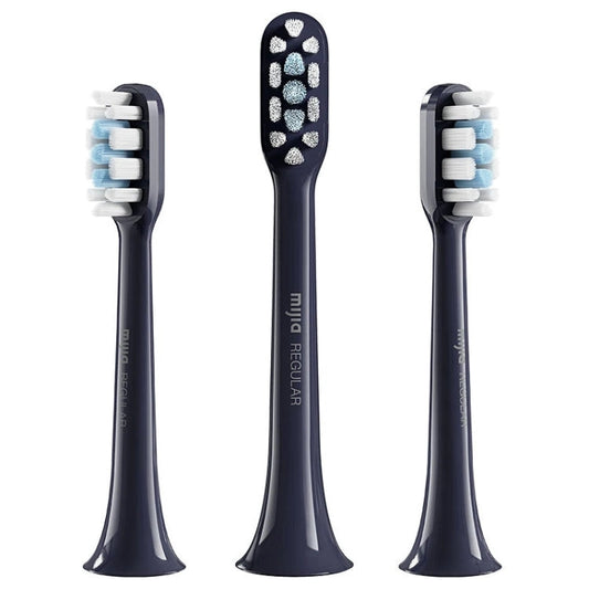 Original Xiaomi Mijia 3pcs Brush Head Standard Type for Sonic Electric Toothbrush T301 / T302(Black)