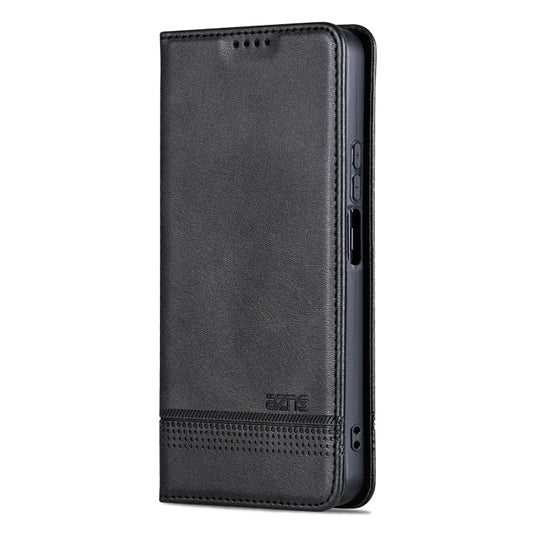 Pour Huawei nova 11 SE AZNS Étui de téléphone en cuir à rabat à texture magnétique (noir)