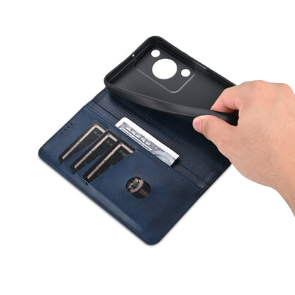 For Huawei Enjoy 70 AZNS Magnetic Calf Texture Flip Leather Phone Case(Dark Blue)