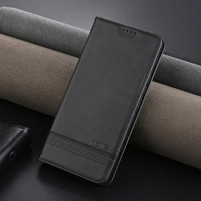 For Huawei nova 12 Pro AZNS Magnetic Calf Texture Flip Leather Phone Case(Black)