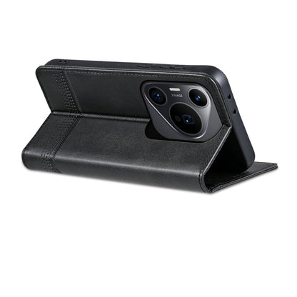 For Huawei Pura 70 Pro / 70 Pro+ AZNS Magnetic Calf Texture Flip Leather Phone Case(Black)