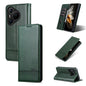 For Huawei Pura 70 Fine Hole AZNS Magnetic Calf Texture Flip Leather Phone Case(Dark Green)