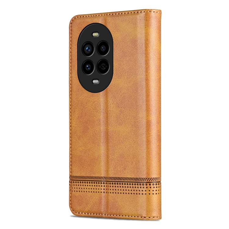 For Huawei nova 13 Pro AZNS Magnetic Calf Texture Flip Leather Phone Case(Light Brown)