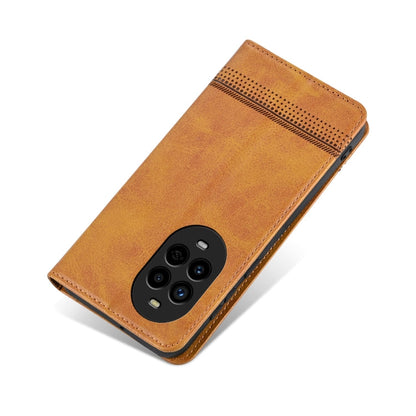 For Huawei nova 13 Pro AZNS Magnetic Calf Texture Flip Leather Phone Case(Light Brown)