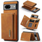 For Google Pixel 8a DG.MING M1 Series 3-Fold Multi Card Wallet + Magnetic Phone Case(Brown)
