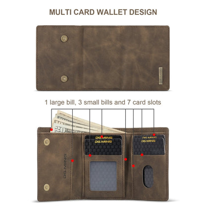 For Google Pixel 9 Pro XL DG.MING M1 Series 3-Fold Multi Card Wallet + Magnetic Phone Case(Coffee)