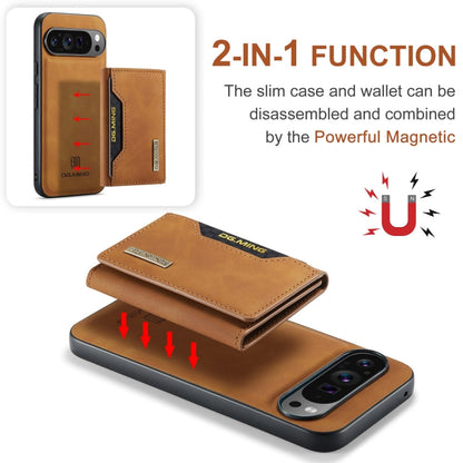 For Google Pixel 9 Pro XL DG.MING M2 Series 3-Fold Multi Card Bag + Magnetic Phone Case(Brown)