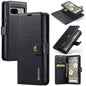 For Google Pixel 8a DG.MING Crazy Horse Texture Detachable Magnetic Leather Phone Case(Black)