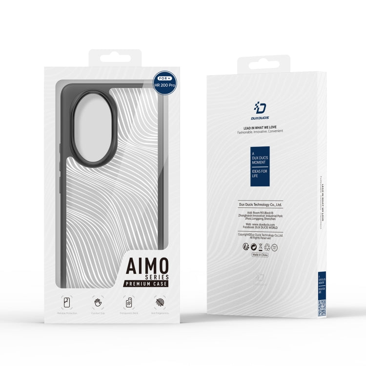For Honor 200 Pro DUX DUCIS Aimo Series TPU + PC Frosted Feel Phone Case(Black)