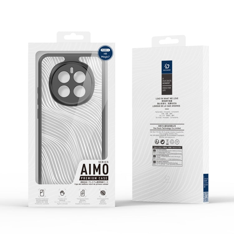 Pour Honor Magic7 Coque de Téléphone DUX DUCIS Série Aimo en TPU + PC avec Sensation Givrée (Noir)
