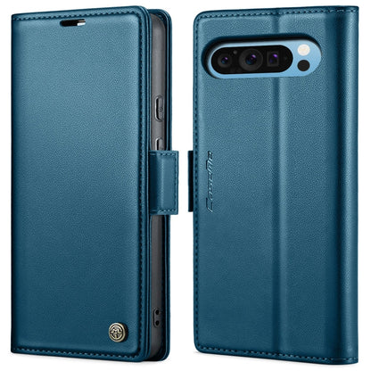 For Google Pixel 10 Pro XL / 9 Pro XL CaseMe 023 Butterfly Buckle Litchi Texture RFID Anti-theft Leather Phone Case(Blue)