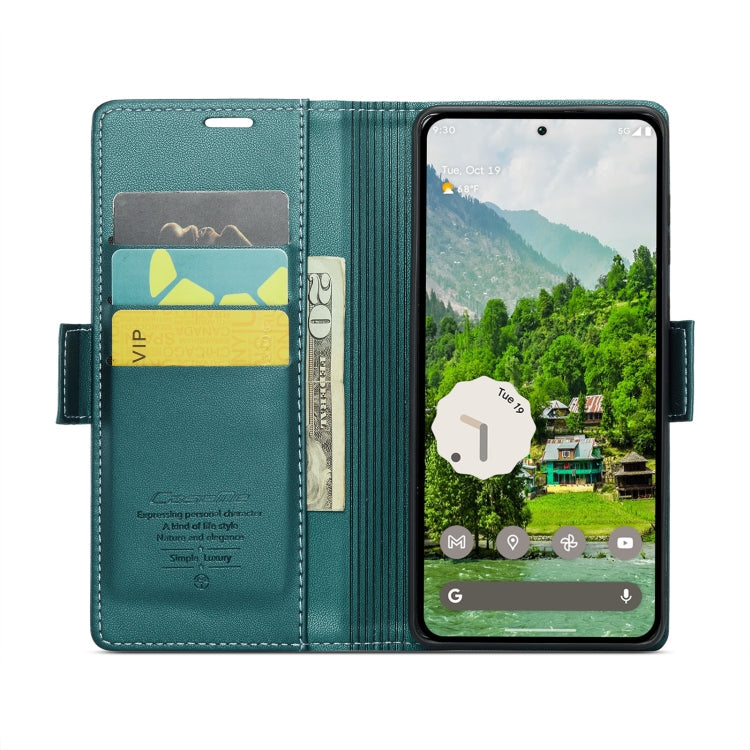 For Google Pixel 10 Pro XL / 9 Pro XL CaseMe 023 Butterfly Buckle Litchi Texture RFID Anti-theft Leather Phone Case(Pearly Blue)