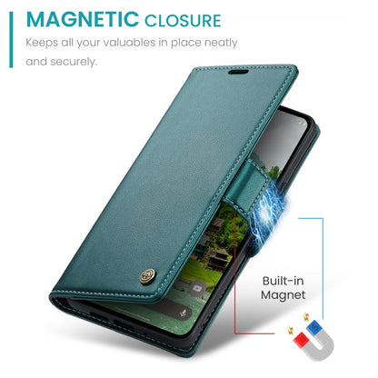 For Google Pixel 10 Pro XL / 9 Pro XL CaseMe 023 Butterfly Buckle Litchi Texture RFID Anti-theft Leather Phone Case(Pearly Blue)