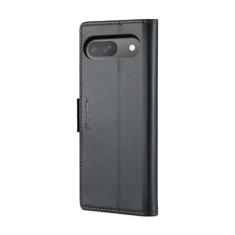 For Google Pixel 10 / 10 Pro / 9 CaseMe 023 Butterfly Buckle Litchi Texture RFID Anti-theft Leather Phone Case(Black)