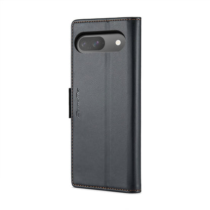 For Google Pixel 10 / 10 Pro / 9 CaseMe 023 Butterfly Buckle Litchi Texture RFID Anti-theft Leather Phone Case(Black)