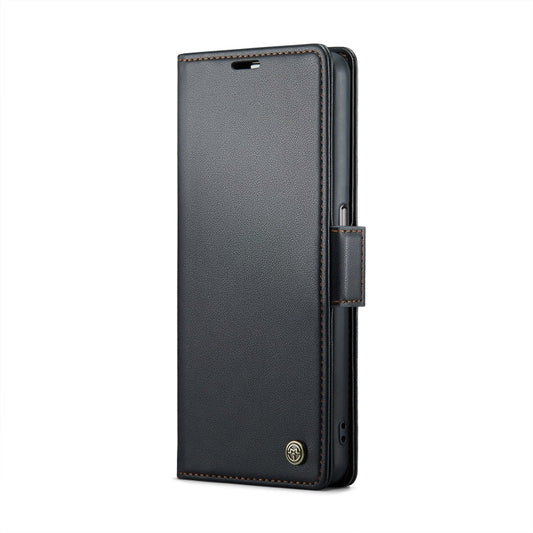 For OPPO A96 4G Global/A36 4G/K10 4G/A76 4G CaseMe 023 Butterfly Buckle Litchi Texture RFID Anti-theft Leather Phone Case(Black)