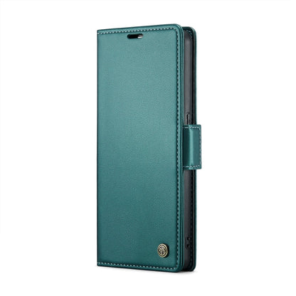 Pour OPPO Reno8 T 4G Étui Téléphone en Cuir Anti-vol RFID CaseMe 023 avec Boucle Papillon et Texture Litchi (Bleu nacré)