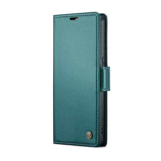 For OPPO Reno7 4G Indonesia/F21 Pro 4G/Reno8 4G CaseMe 023 Butterfly Buckle Litchi Texture RFID Anti-theft Leather Phone Case(Pearly Blue)