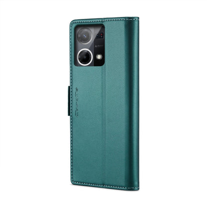 For OPPO Reno7 4G Indonesia/F21 Pro 4G/Reno8 4G CaseMe 023 Butterfly Buckle Litchi Texture RFID Anti-theft Leather Phone Case(Pearly Blue)