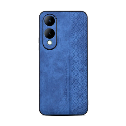 For vivo Y17S AZNS 3D Embossed Skin Feel Phone Case(Sapphire Blue)