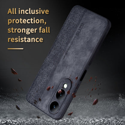 For vivo Y17S AZNS 3D Embossed Skin Feel Phone Case(Sapphire Blue)