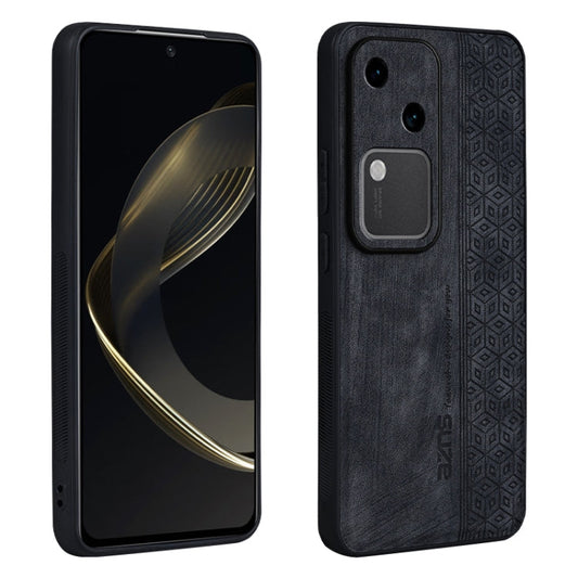 For vivo S18 AZNS 3D Embossed Skin Feel Phone Case(Black)