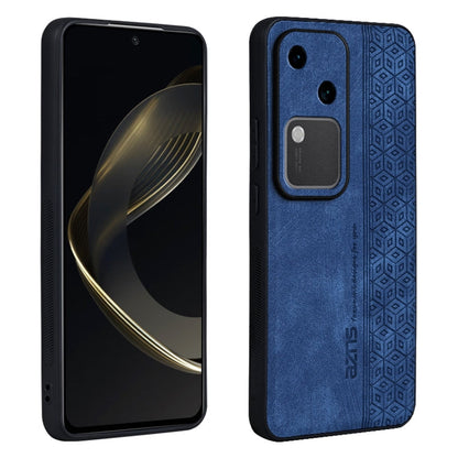 For vivo S18 AZNS 3D Embossed Skin Feel Phone Case(Sapphire Blue)