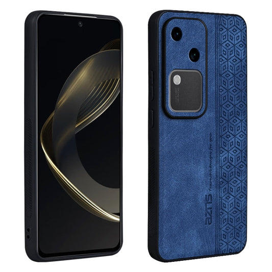 For vivo S18 AZNS 3D Embossed Skin Feel Phone Case(Sapphire Blue)