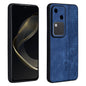 For vivo S18 AZNS 3D Embossed Skin Feel Phone Case(Sapphire Blue)
