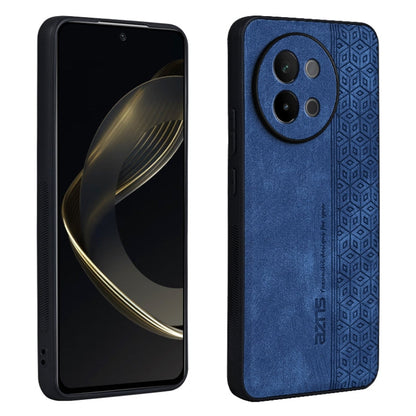 For vivo S18e AZNS 3D Embossed Skin Feel Phone Case(Sapphire Blue)
