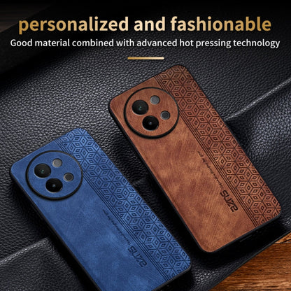 For vivo S18e AZNS 3D Embossed Skin Feel Phone Case(Brown)