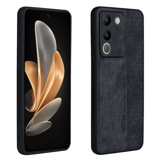 For vivo V29e 5G / Y200 5G AZNS 3D Embossed Skin Feel Phone Case(Black)