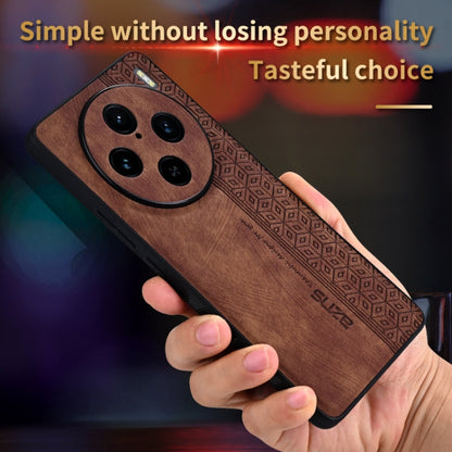 Pour étui de téléphone vivo X100 Pro AZNS avec motif 3D (marron)